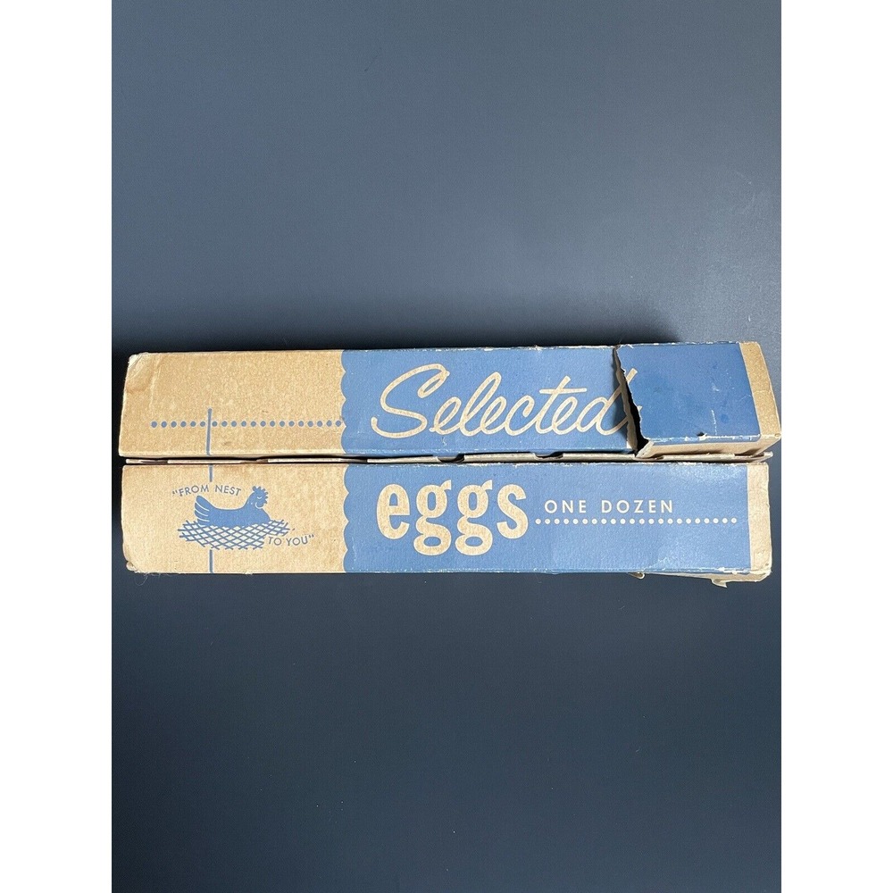 Vintage Paperboard Egg Carton Pulp O‎ Pep Feeds Advertisement Selected 1 Dozen